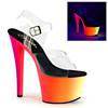 Pleaser - RAINBOW308UV Sandale à bride à la cheville, Pole dance chaussures - Chaussures de pole dance - Multicolore/Transparent Product image